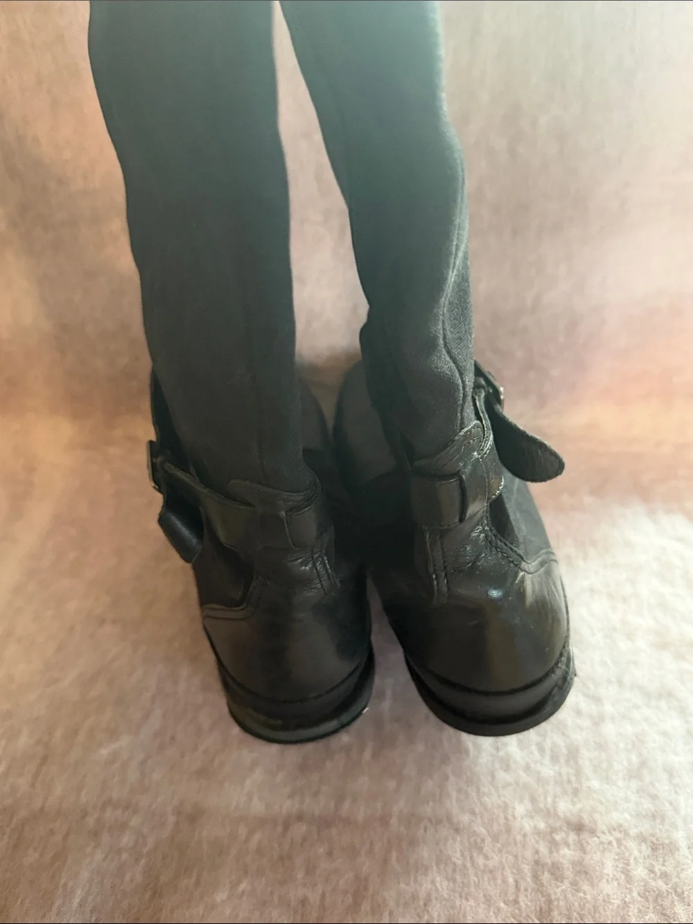 Patagonia Black Over-the-Knee Buckle Riding Boots